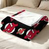 New Jersey Devils Print Flannel Blanket High Quality Warm Comfortable Cover for All Seasons Perfect for Gifts Home Decor