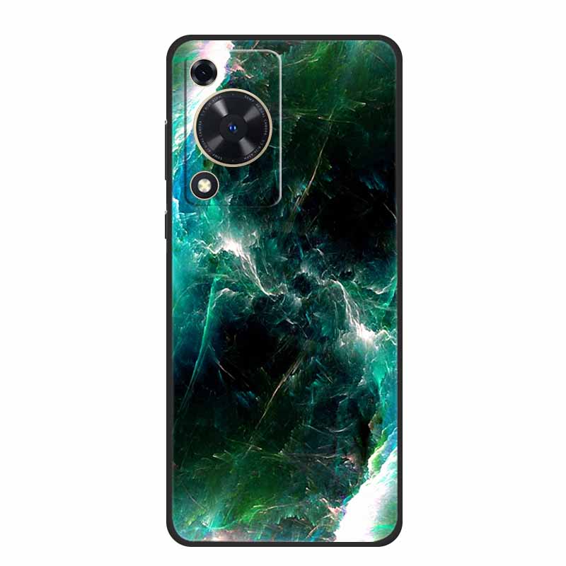 Чехол для Huawei Nova Y72 Чехол Модный Мраморный Черный Силиконовый Мягкий Чехол для Телефона для Huawei Nova Y72 Задняя Крышка Чехол Y 72 Capa
