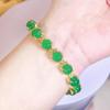 CMM Bohemian Retro Ethnic Emerald Color Ruby Color Zirconia Tennis Bracelet Women's Party Hand Jewelry Accessories