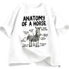Anatomy Of A Horse Shirt Funny Horse Lover Shirt Unisex Unisex Graphic Streetwear Short Sleeve TShirt Harajuku Unisexs Clothing Summer
