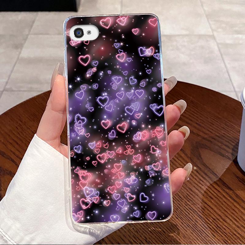 Чехол для iPhone 4/4s/5/5s Прозрачный Роскошный Милый Сердце Любви Кролик Забавный Мягкий Силиконовый Чехол из ТПУ для iPhone 4 4s 5 5s Задняя Крышка