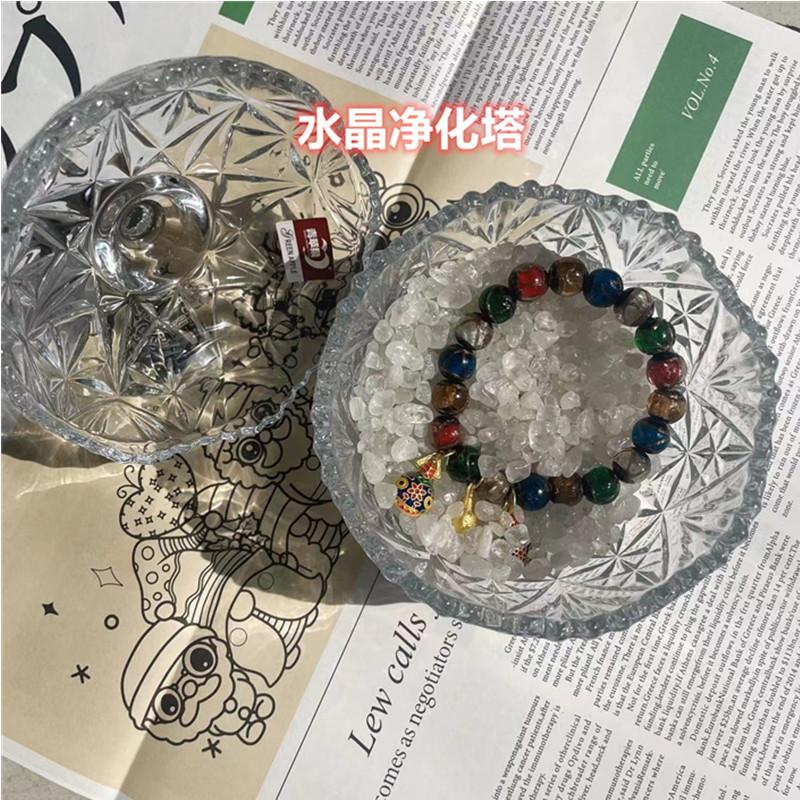 Стеклянный браслет с пепельной глазурью, в том же стиле, что и на Xiaohongshu, золотой браслет «Многосокровищный золотой пожирающий зверь», идеально сочетается с золотым листом