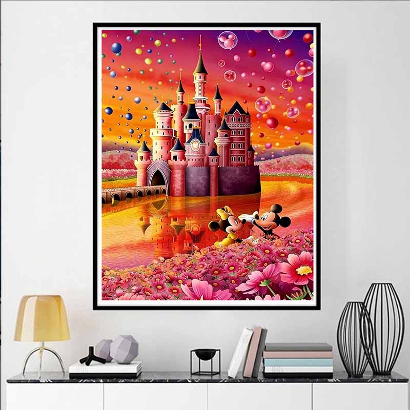 Disney 5D DIY Алмазная живопись Сказочные иллюстрации в стиле Disney Полностью круглый Алмазная мозаика Мультяшная Вышивка крестом Искусство для Домашнего декора