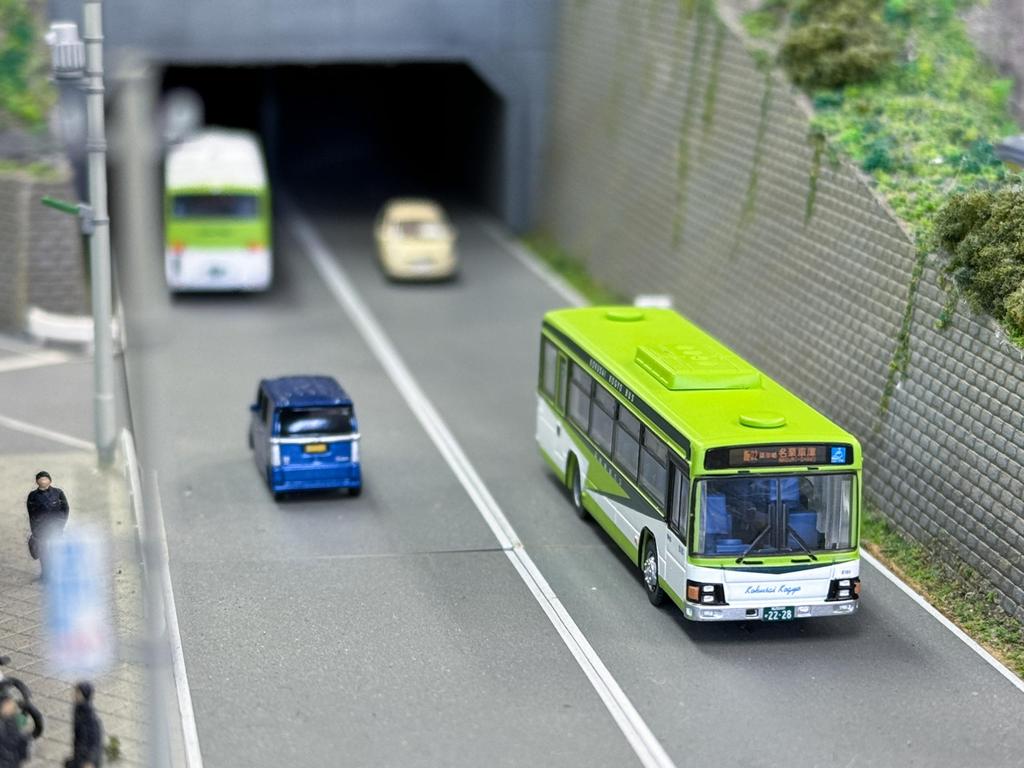 The Bus Collection Bus Collection Kokusai Kogyo Goodbye V8 Erga 2-Car Set Diorama Supplies