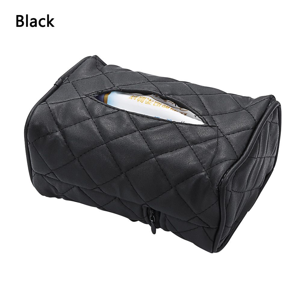 Держатель на спинку сиденья Автомобильное украшение Кожаная сумка для салфеток Бумажная обложка Органайзер Коробка для хранения салфеток