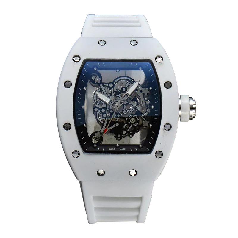 Стильные современные кварцевые часы унисекс с прозрачной задней крышкой, идеально подходящие для бизнеса и отдыха.