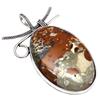 Pendant Malinga Jasper Gemstone Mother'Day Gift Silver Jewelry 2.25"