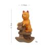 Riding A Wooden Horse Shiba Inu Akita Inu Figurine Desktop Doll Decoration