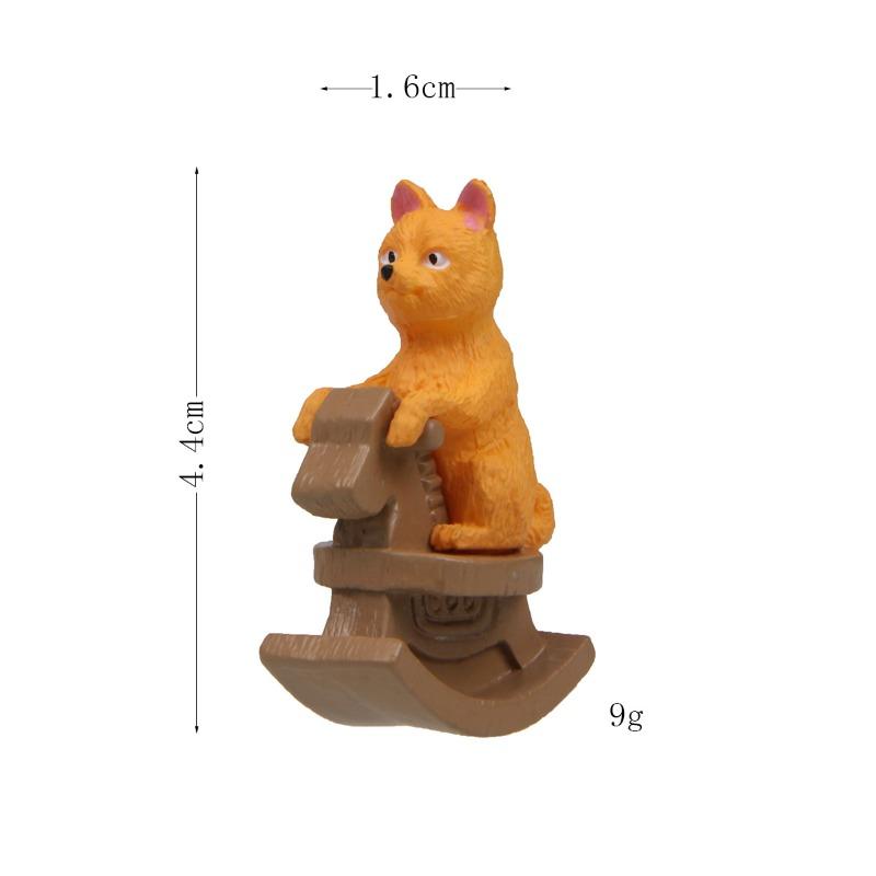 Riding A Wooden Horse Shiba Inu Akita Inu Figurine Desktop Doll Decoration