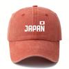 Унисекс модная и универсальная кепка с принтом надписи JAPAN, классическая винтажная, стиранная, для улицы, легкая