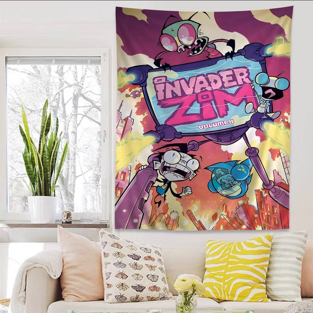 Iinvader Zzim Cartoon Chart Tapestry Art Science Fiction Room Home Decor Cheap Hippie Wall Hanging