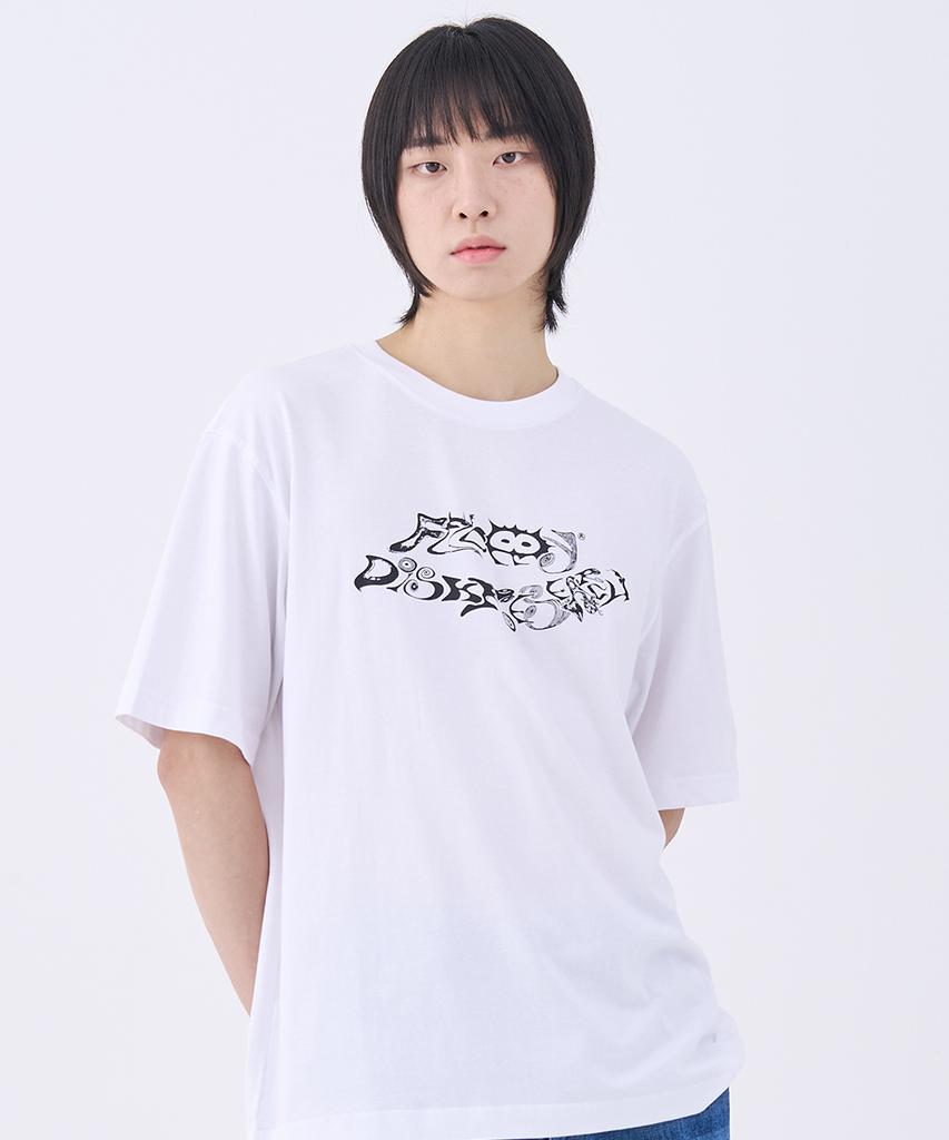 FDR Caizhu Letter Short Sleeve Sky Blue