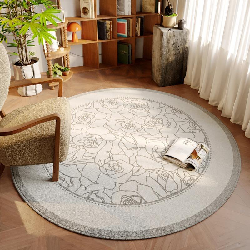 Круглый Скандинавский Минималистичный Цветочный Геометрический Абстрактный Узор Ковер Мягкий Нескользящий Коврик Для Гостиной Уголок Для Чтения Домашний Декор
