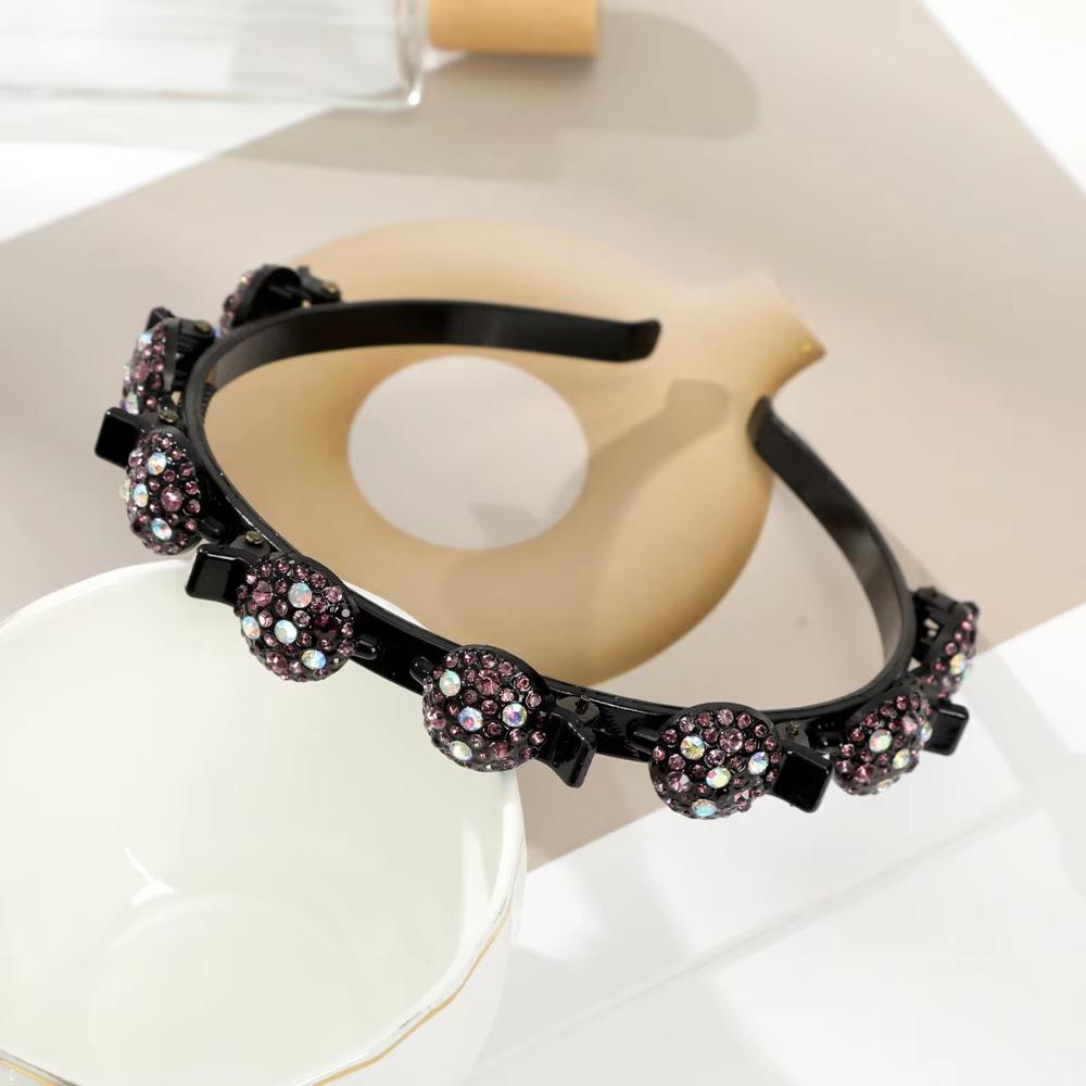 Элегантные резинки для волос с клипсами Сладкий блестящий обруч для волос Модный страз Челка фиксированная повязка на голову Вечеринка