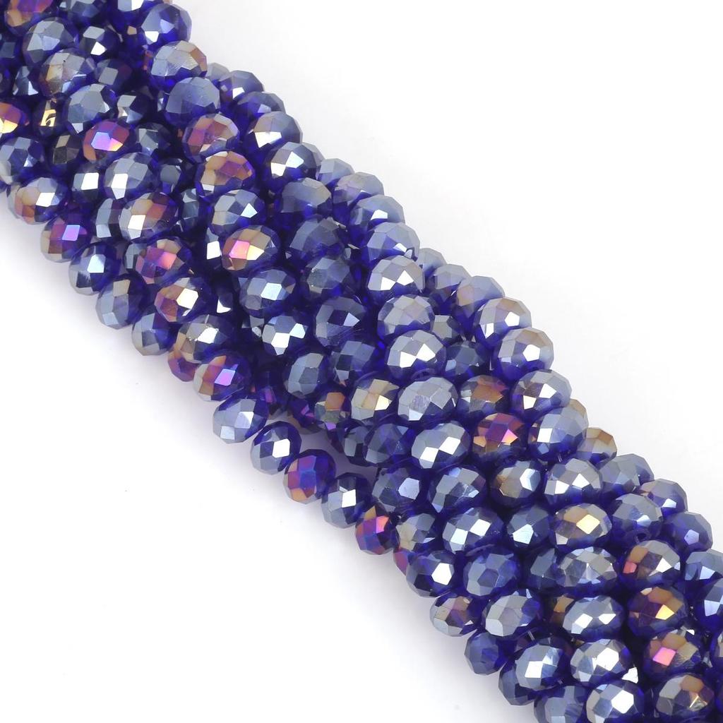 30-200Pcs Rondelle Austria Faceted Crystal Glass Beads Loose Spacer Beads for Jewelry Making