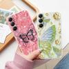 Fashion Flower Phone Case For iPhone 15 Samsung S25 Ultra A55 S24 FE A16 Xiaomi Redmi Note14 13 Pro 14C Huawei Honor 200 Realme Shockproof Matte Cover