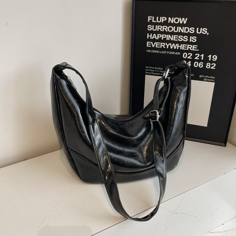 Простая сумка большой вместимости женская 2025 новая модная универсальная повседневная сумка через плечо студенческая сумка-мессенджер для поездок на работу сумка-тоут