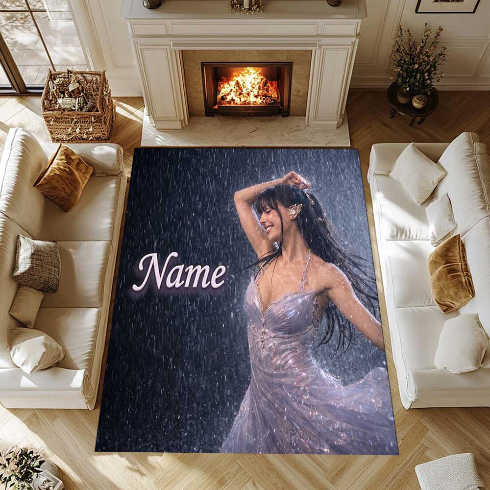 Ayliva Customize your name rug, office chair cushion, home bedroom living room gift.