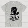 Caffeine Because People Exist Cotton Summer Casual Cool Loose T-Shirt