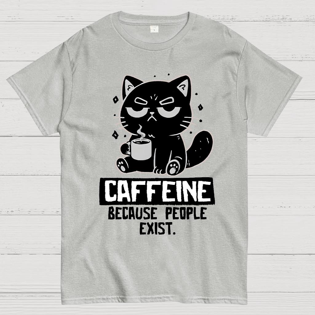 Caffeine Because People Exist Cotton Summer Casual Cool Loose T-Shirt