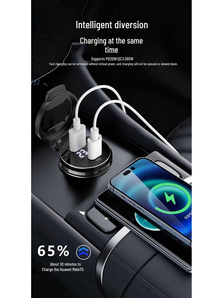 Двойное быстрое автомобильное USB-зарядное устройство QC3.0 для мобильных телефонов, мотоциклов и фургонов