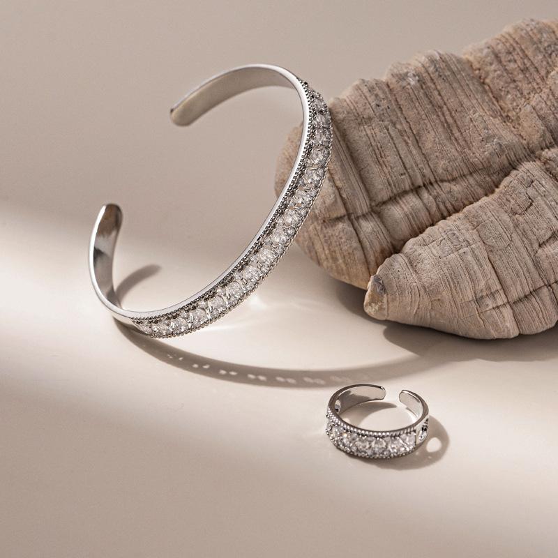 Her Lab | Кольцо с полым цирконом, индивидуальное легкое роскошное ювелирное кольцо