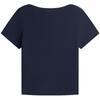 Tommy Hilfiger Хлопок Элегантный Повседневный Для Поездок На Работу С Вышивкой Лодочка Короткий Рукав Топ Футболка Женские топы WW0WW50037