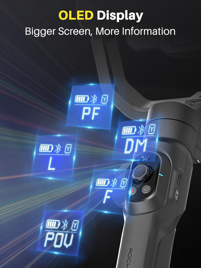 Электрический стабилизатор для смартфона, ручной стабилизатор для смартфона AOCHUAN S2 для iPhone Android 3-осевой и