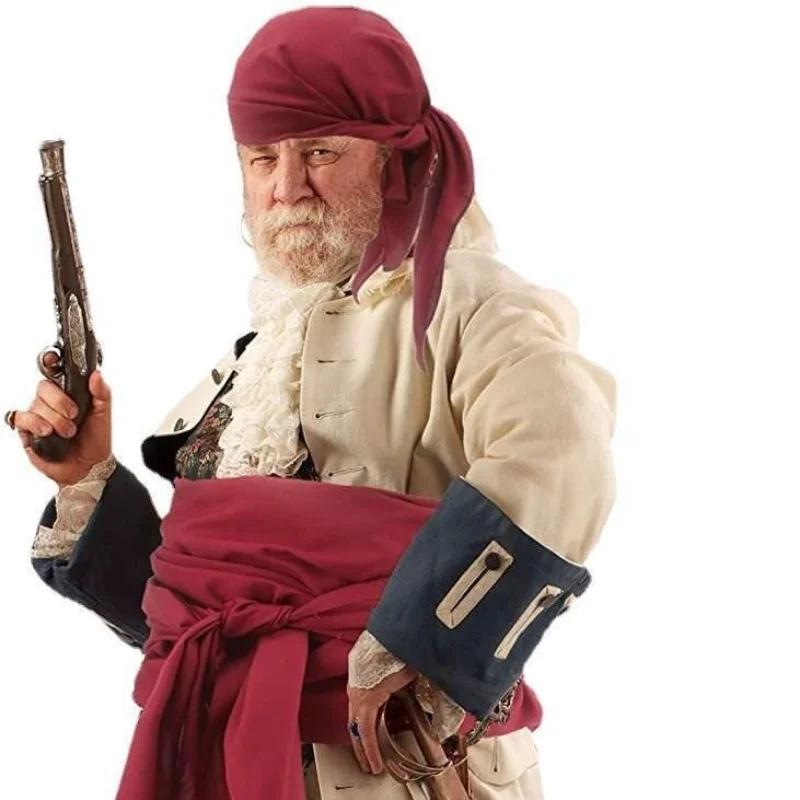 2 шт. Хэллоуинский головной платок и пояс аксессуары для одежды Пиратский костюм Средневековый мужской женский Исторический Викинг Косплей Вечеринка