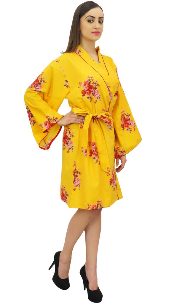 Bimba Женский цветочный принт, черное длинное кимоно для подружек невесты с поясом -