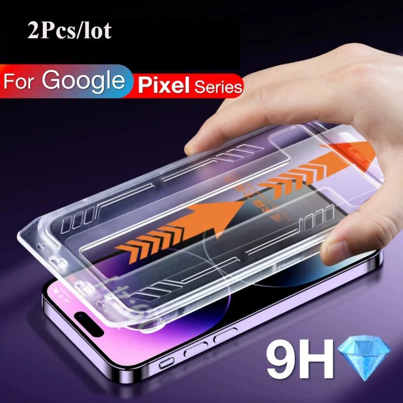 2 шт. Закаленное стекло HD Безпылевая установка Для Google Pixel 6A 7A 8A 9A Защитная пленка для экрана Для Google 10 9Pro XL Стеклянная пленка2