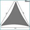 UV sun sail gray triangle garden shade 3.6x3.6x3.6 m