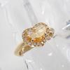 [Used] Ponte Vecchio/Ponte Vecchio K18 Citrine Diamond Ring/No. 9/g430-29