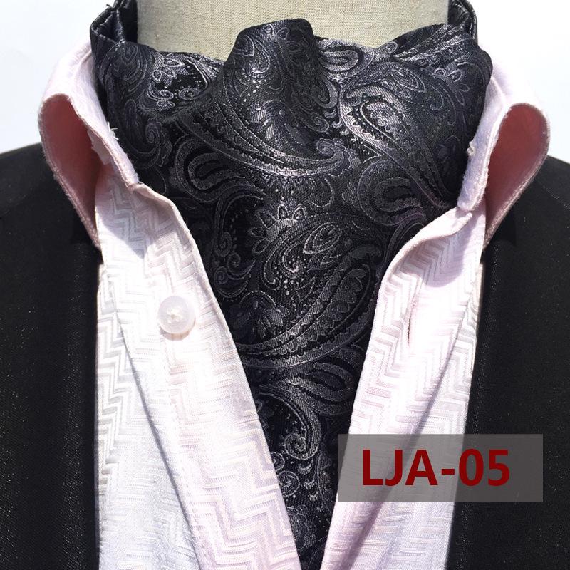 "Men's Paisley Polyester Jacquard Scarf - Gao Mouqiang Style for Trendy Business Attire"