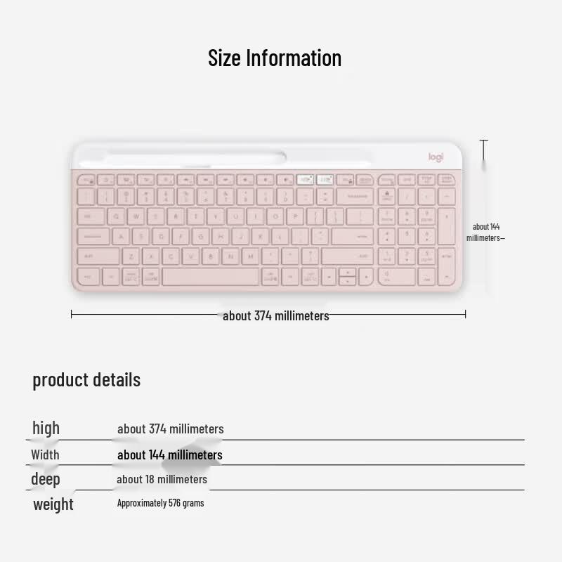 Logitech K580 Wireless Keyboard & M221 Mouse Set (Pink)