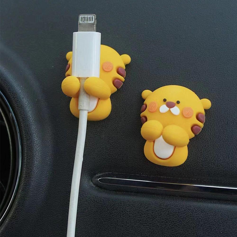 Самоклеящийся органайзер для зарядного кабеля, силиконовые аксессуары для украшения, фиксатор кабеля для наушников в автомобиле