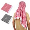 1Pcs Black/Red Arab Kafiya Keffiyeh Arabic Muslim Head Scarf Polyester Arab Shemagh Neck Wrap for Adults Palestine Turban Caps