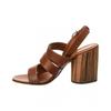 Salvatore Ferragamo Ferragamo Trezze Leather Sandal Brown
