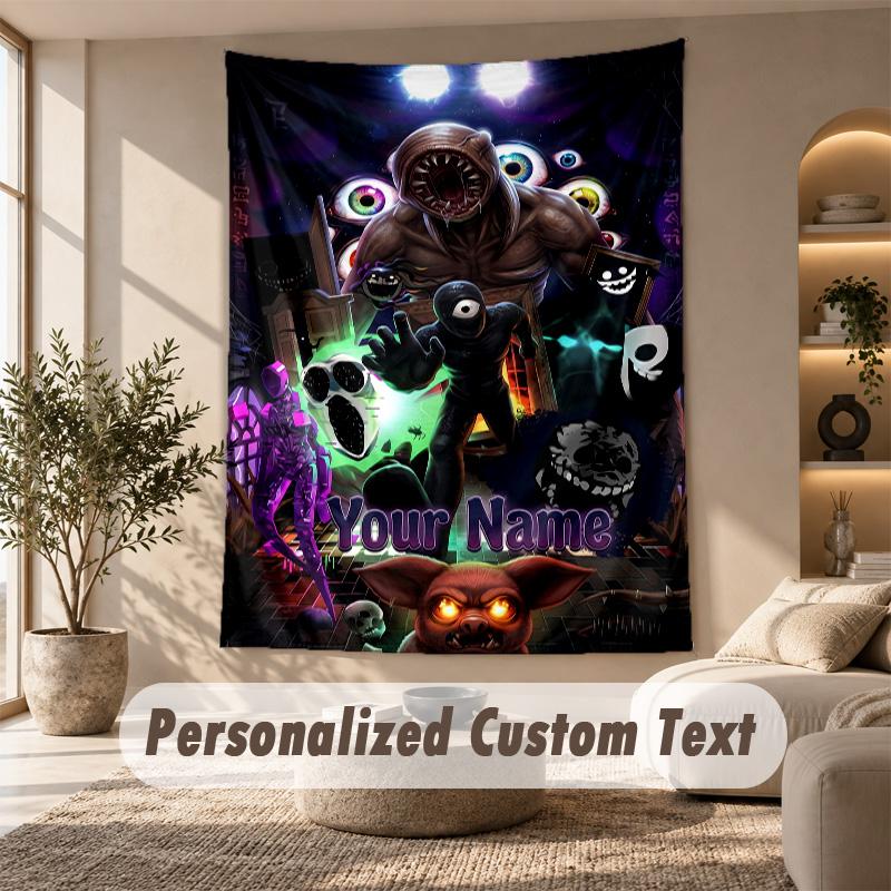 Doors Tapestry, Personalized Custom Text, Wall Hanging Tapestry For Living Room Home Wall Decor