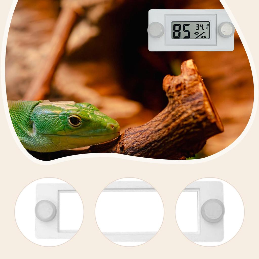 Reptile Terrarium Thermometer Magnetic Mount Universal Fit Gauge Holder