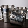 3L 5L 7L Stainless Steel Bar Ice Bucket Two Handles Champagne Bucket Wine Bucket Spit Wine Barrel Container Ktv Club
