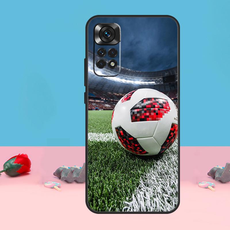 Чехол для телефона Xiaomi Redmi Note 12 10 11 13 14 Pro 11S 12S с изображением футбольного мяча Для Redmi 15C 13C 12C 10C 14C 15