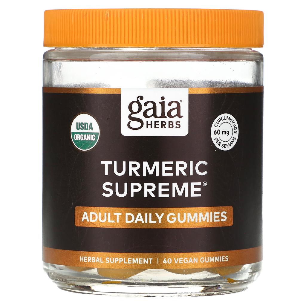 Turmeric Supreme, Adult Daily Gummies, Vegan Gummies, 40 Pieces