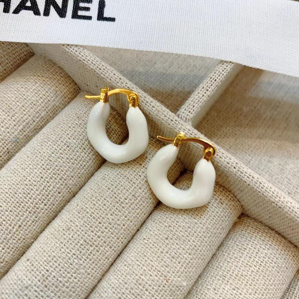 Stylish Geometric Red Earrings Women'S Design Sense Premium Earrings Retro French Earrings