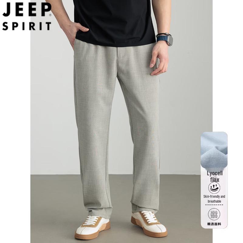 Мужские повседневные брюки прямого кроя JEEP SPIRIT из лиоцелла и льна