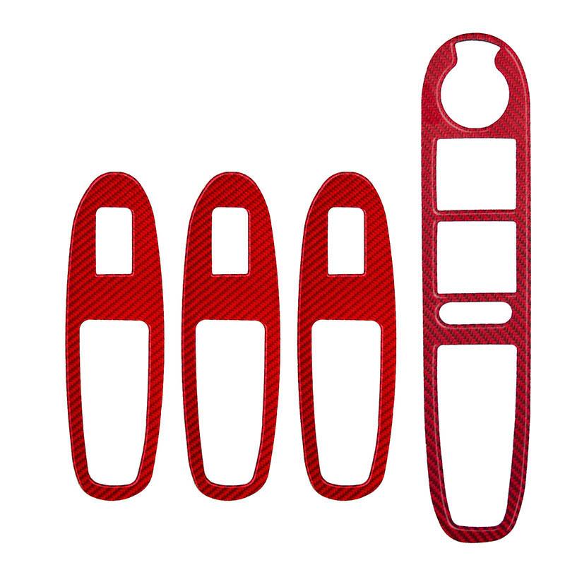 Панель управления двери, окна, декоративная рамка, красные наклейки из углеродного волокна, автомобильные наклейки для интерьера Alfa Romeo 159 2004-2011 гг.