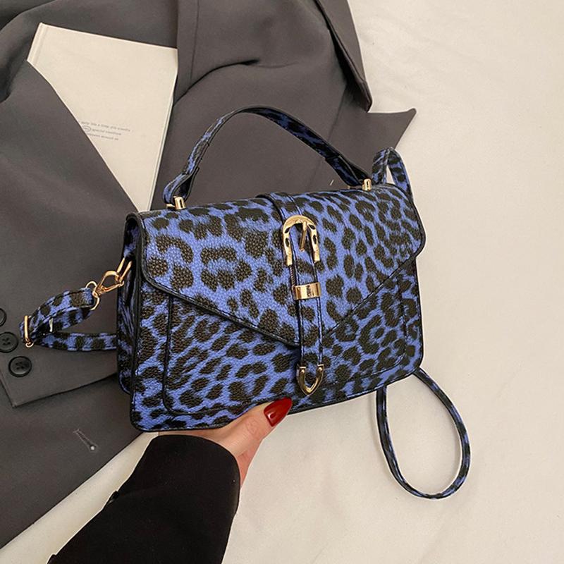 Summer New Design Y2k Leopard Print Small Flap Bag Motorcycle Style Women's PU Leather Shoulder Crossbody Bag