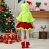 Children's Grinch Costume Green Cape Dress Set