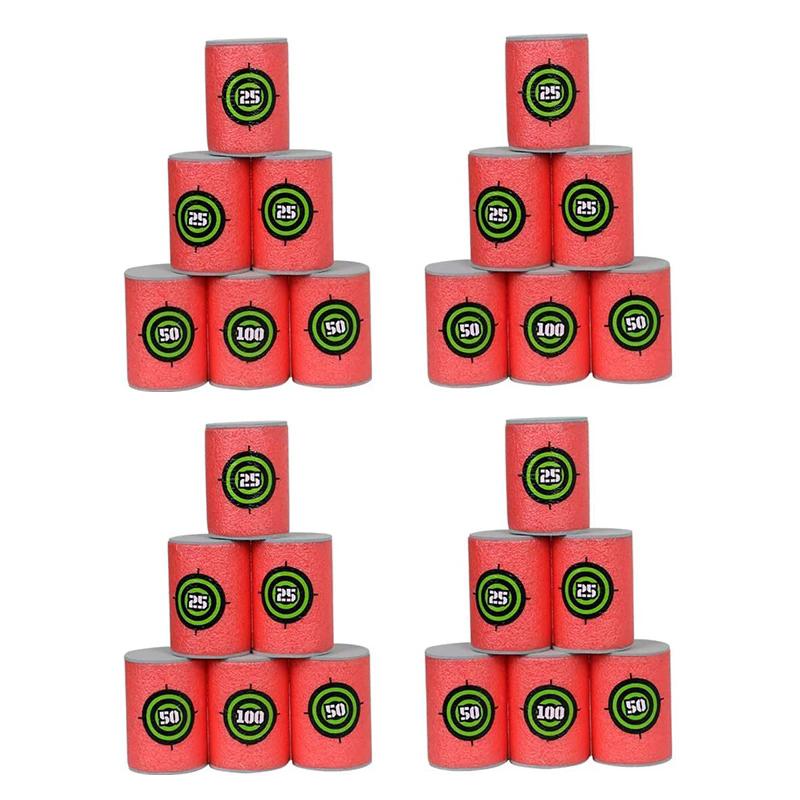 6-30pcs Soft Bullet Target, EVA Bullet Dart Target Compatible With Nerf Blasters Guns(2.36×1.57 Inch)