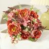 Simulated Flower Artificial Peony Flowers Realistic Exquisite Faux Floral Arrangement for Home Wedding Party Decoration